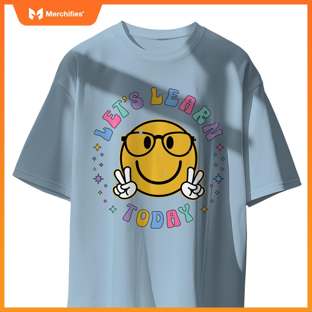 Lets learn today  smile face kids teacher daycare crew