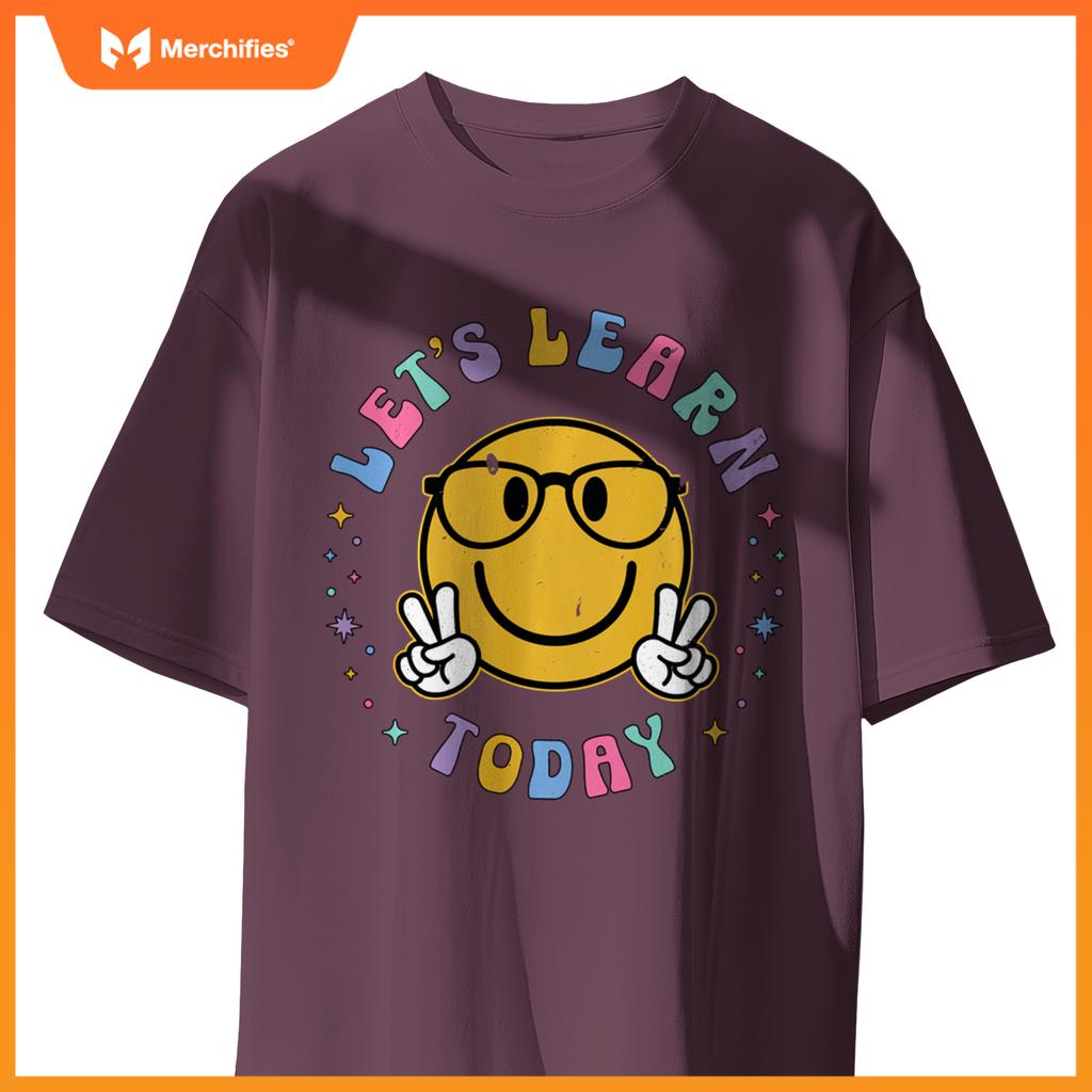 Lets learn today  smile face kids teacher daycare crew