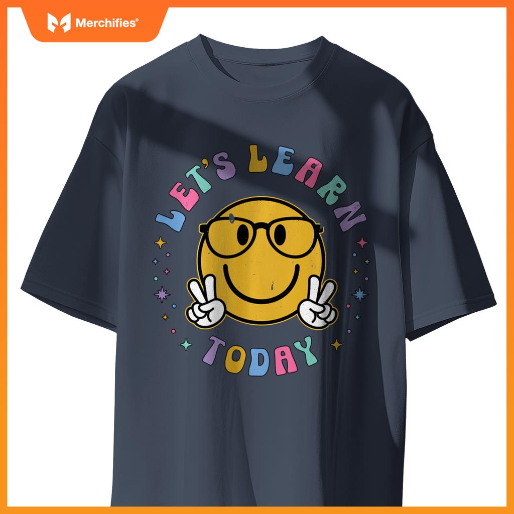 Lets learn today  smile face kids teacher daycare crew