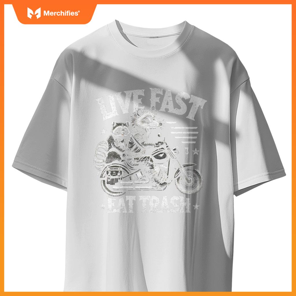 Live Fast Eat Trash Possum Raccoon Sunglasses & Car T-Shirt