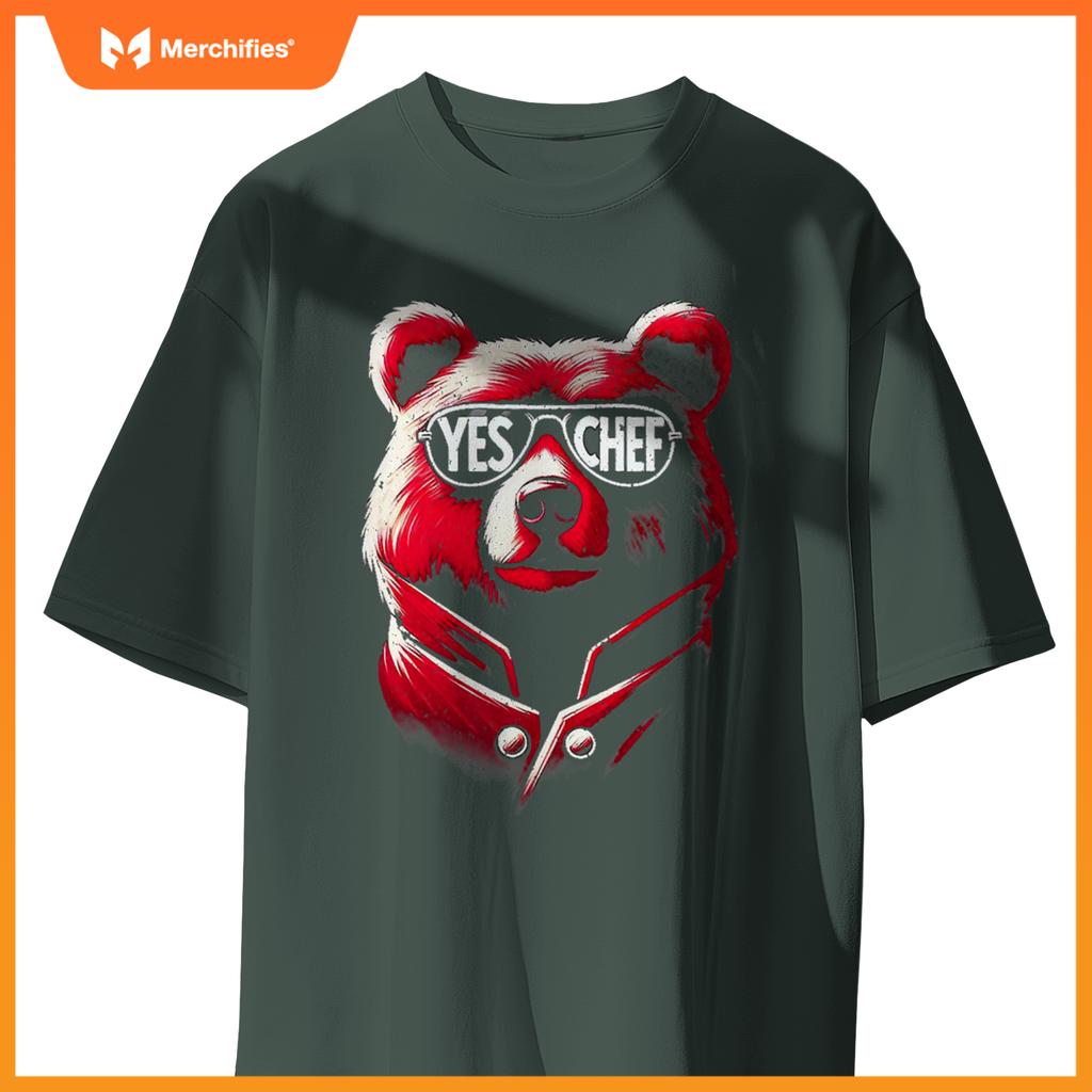 M367 Yes,  Chef Kitchen Bear T-Shirt