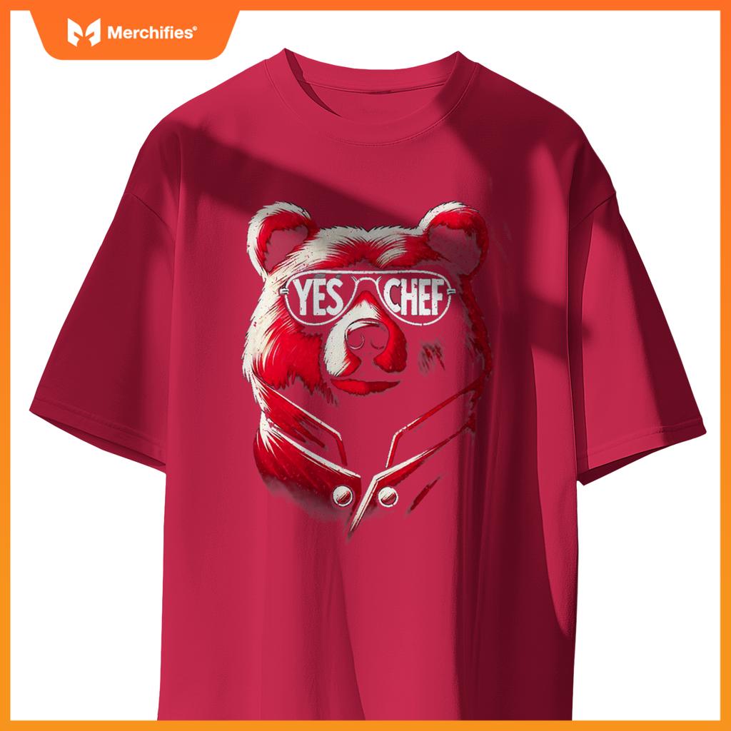 M367 Yes,  Chef Kitchen Bear T-Shirt