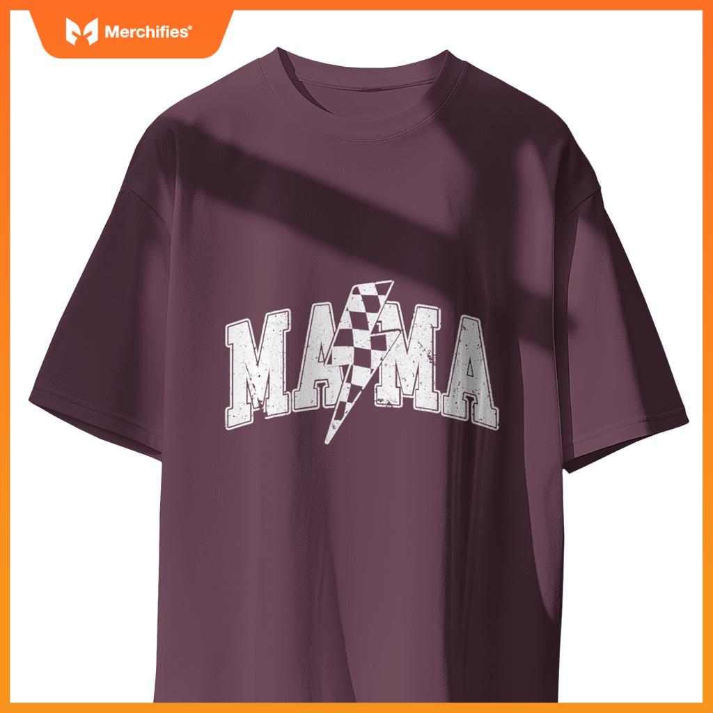 Mama Racing Car Family Matching Birthday Party Mors Day T-Shirt