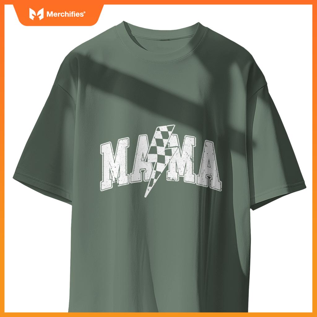 Mama Racing Car Family Matching Birthday Party Mors Day T-Shirt