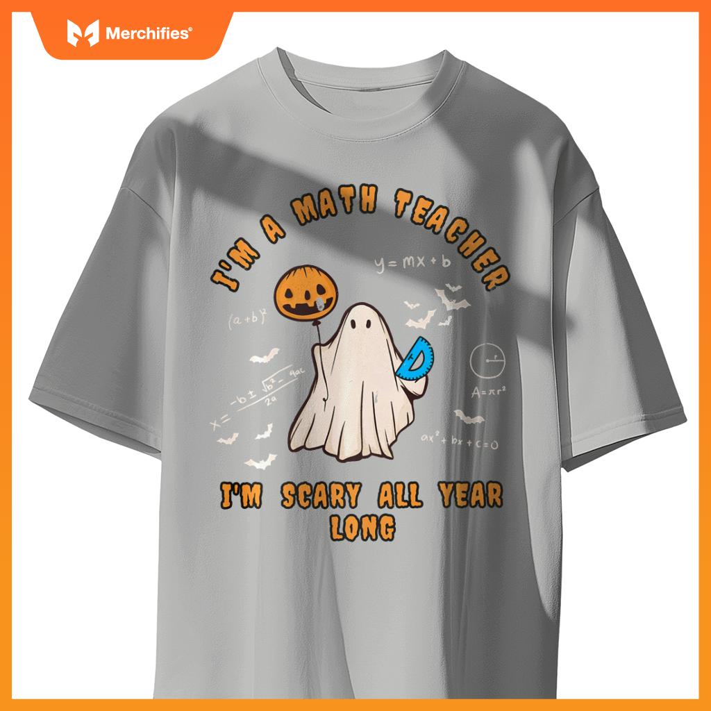 Math teacher scary all year long  halloween ghost teach