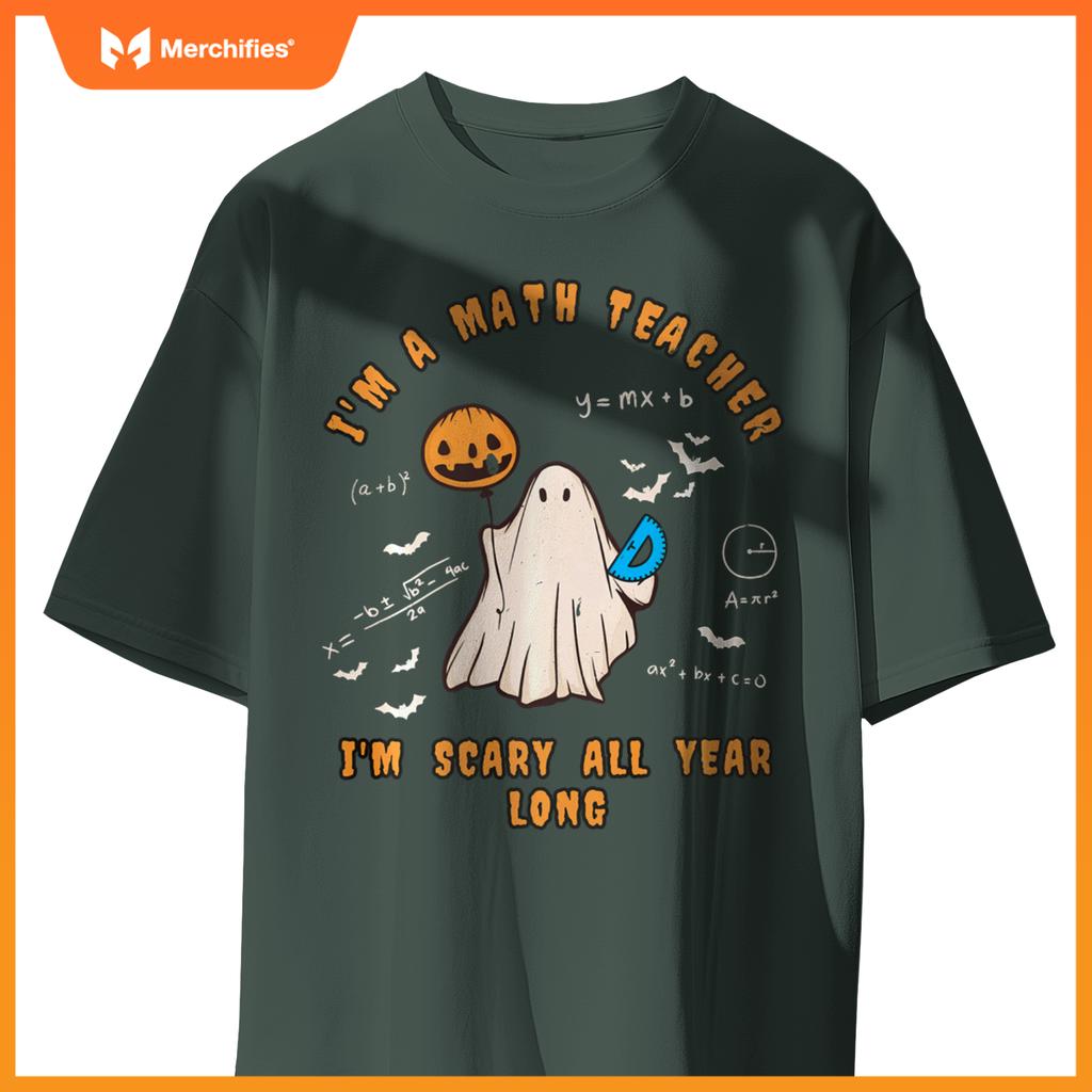 Math teacher scary all year long  halloween ghost teach