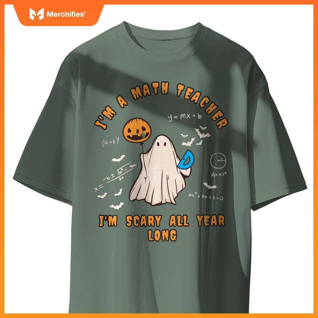 Math teacher scary all year long  halloween ghost teach
