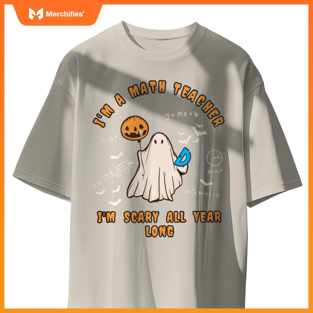 Math teacher scary all year long  halloween ghost teach