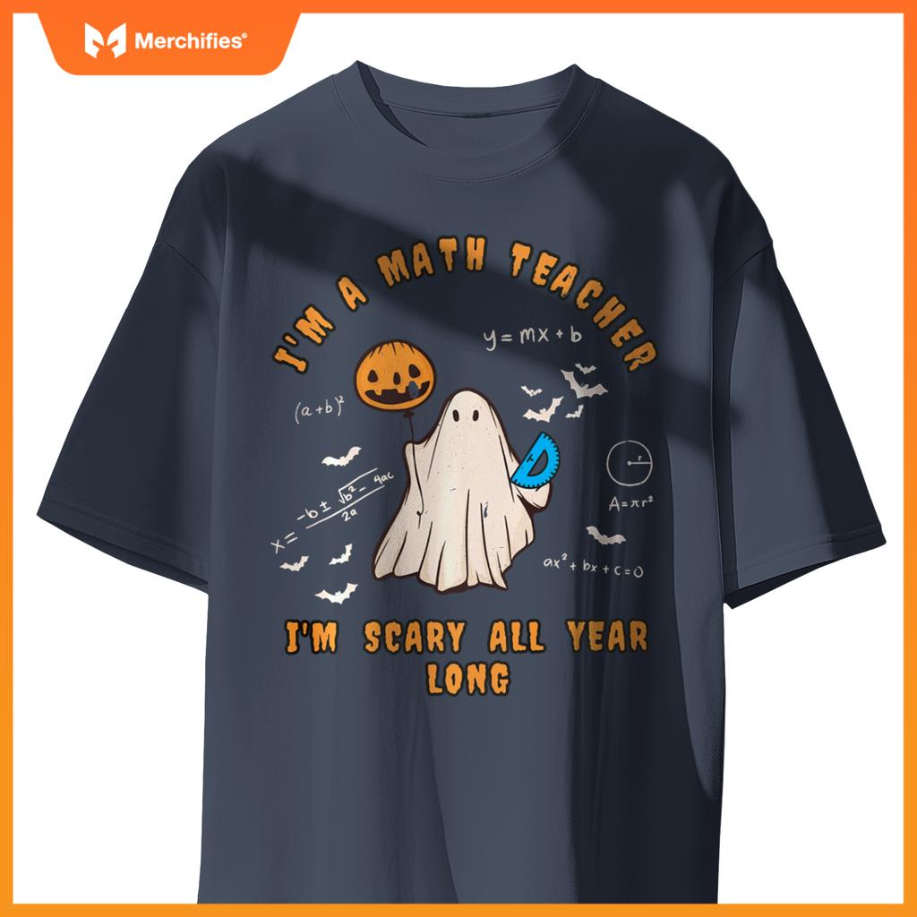 Math teacher scary all year long  halloween ghost teach
