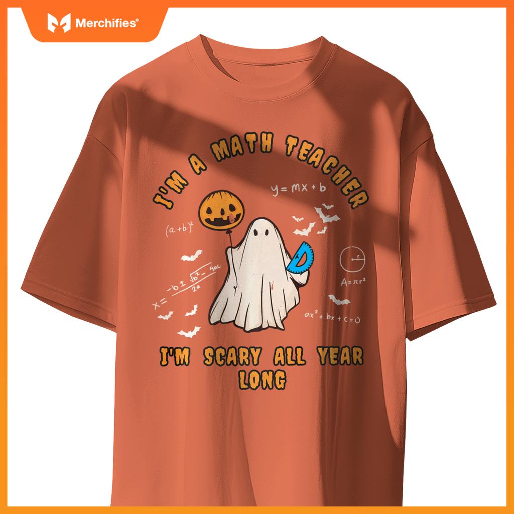 Math teacher scary all year long  halloween ghost teach