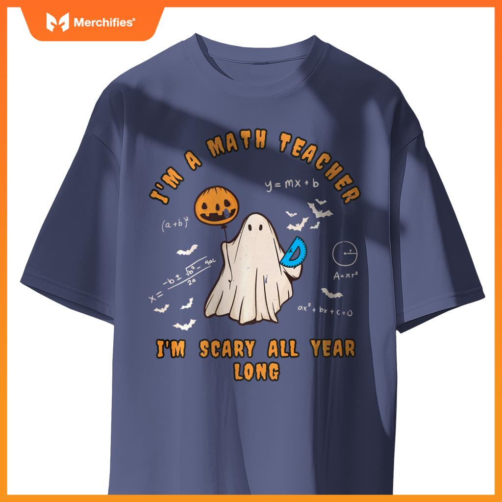 Math teacher scary all year long  halloween ghost teach
