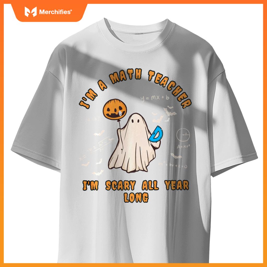 Math teacher scary all year long  halloween ghost teach