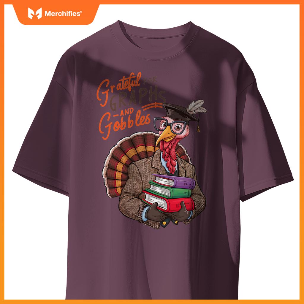Math teacher thanksgiving grateful graphs