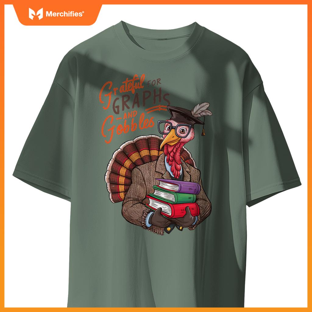 Math teacher thanksgiving grateful graphs