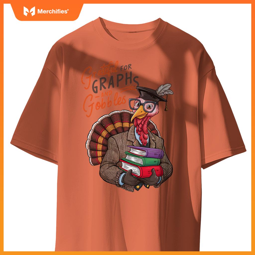 Math teacher thanksgiving grateful graphs