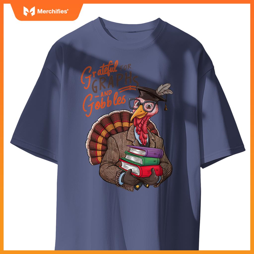 Math teacher thanksgiving grateful graphs