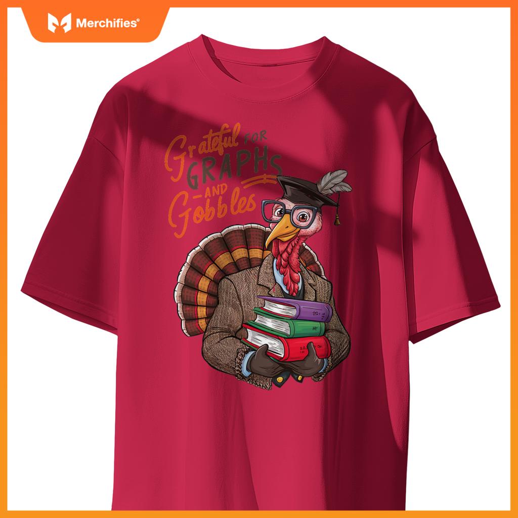 Math teacher thanksgiving grateful graphs