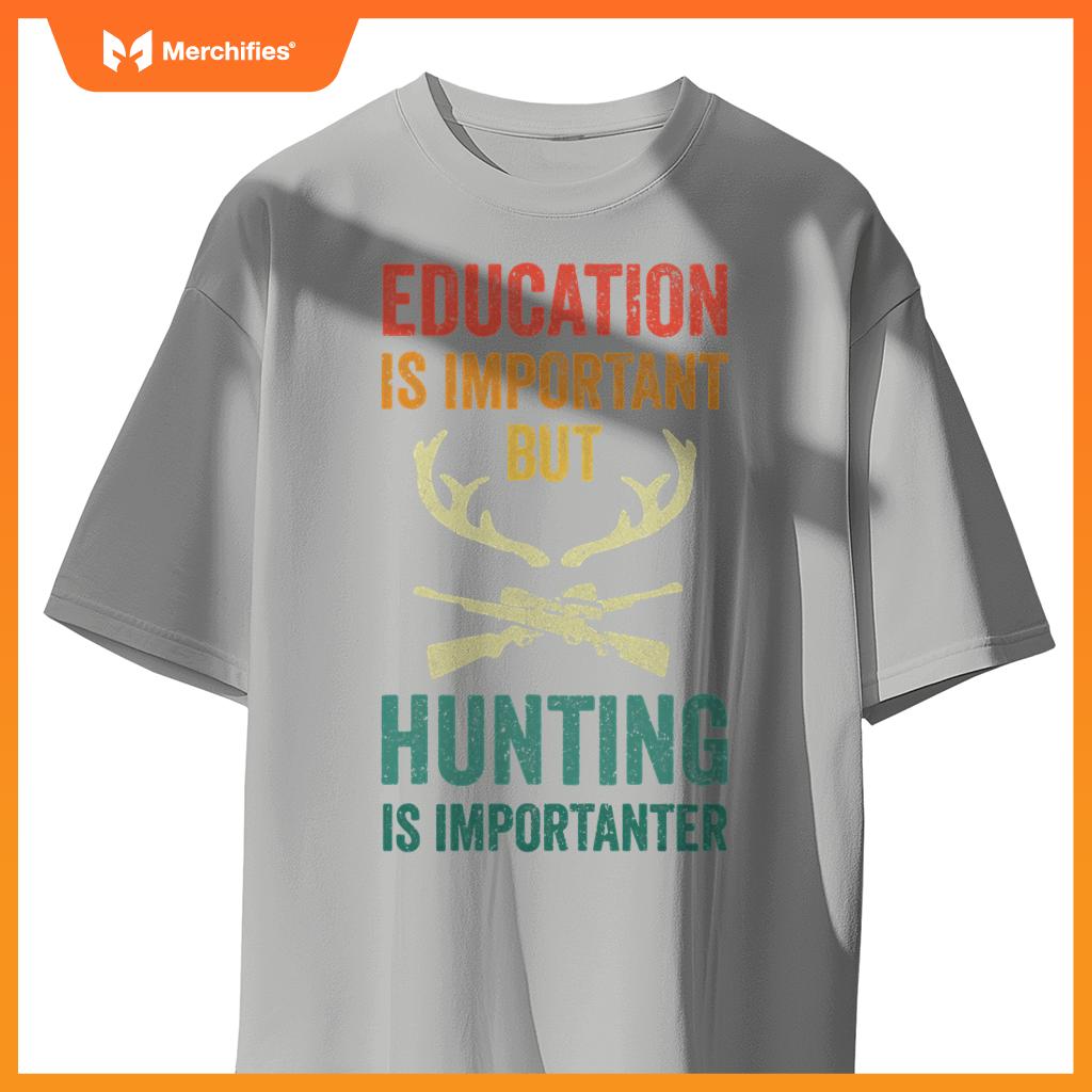 Men teacher hunting school is important deer hunter