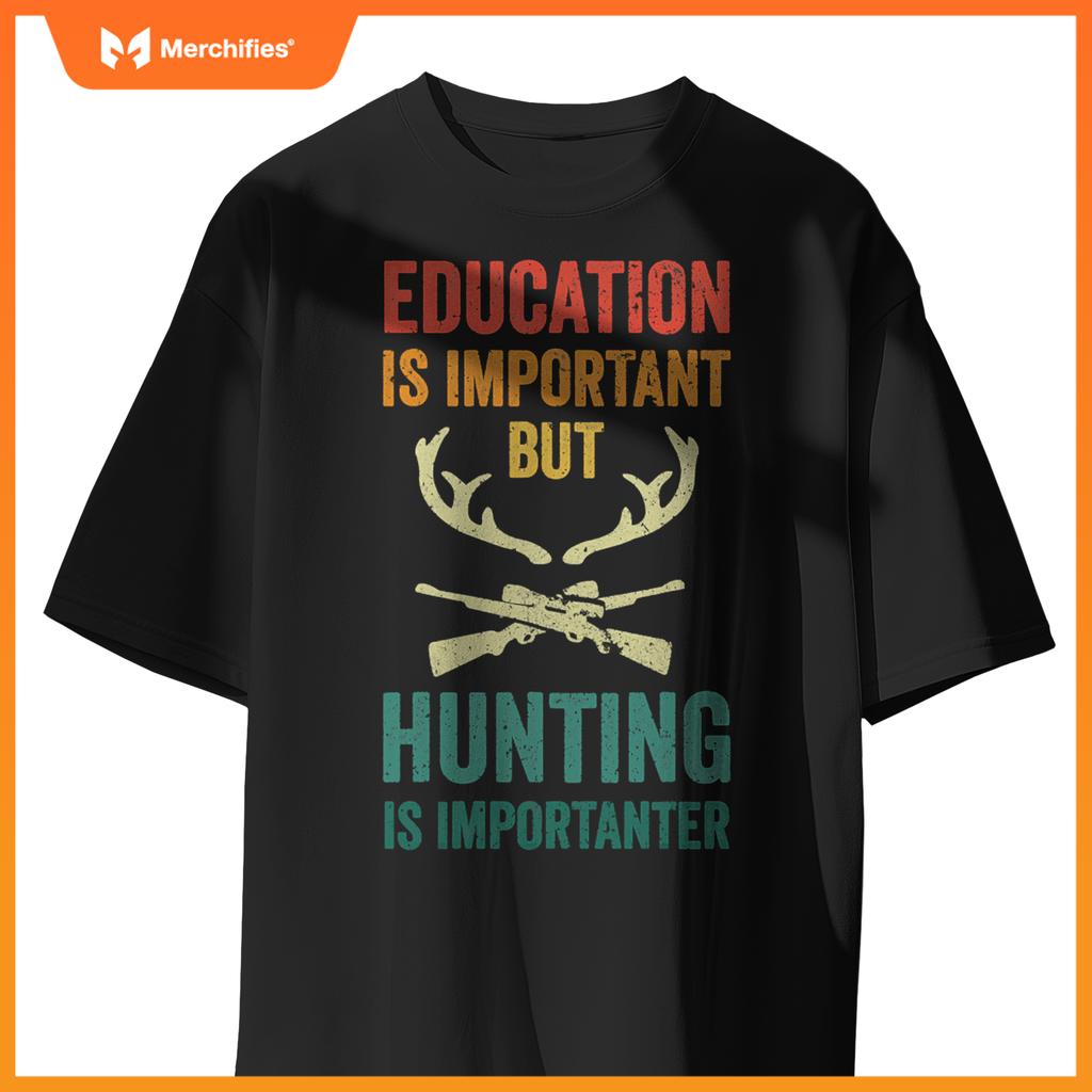 Men teacher hunting school is important deer hunter