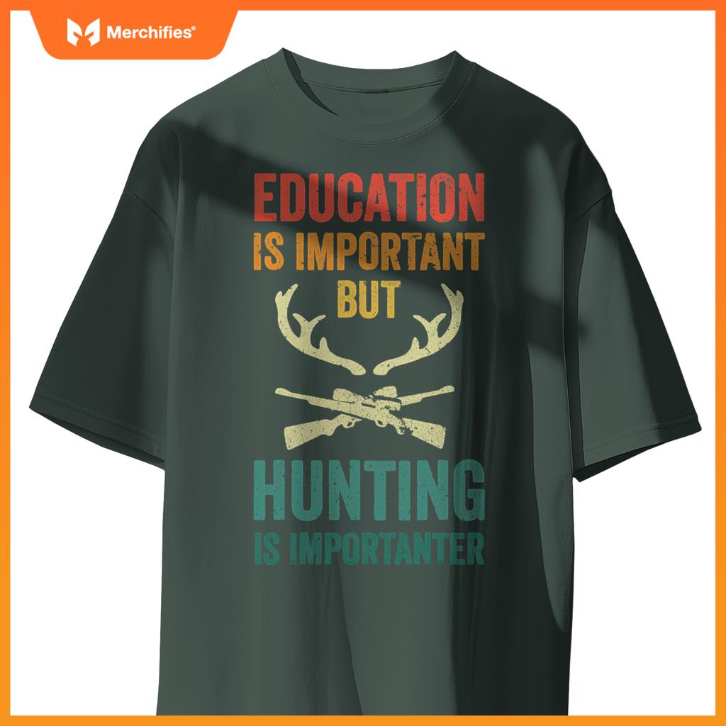 Men teacher hunting school is important deer hunter