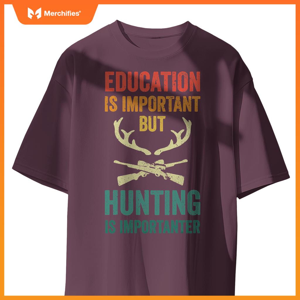 Men teacher hunting school is important deer hunter