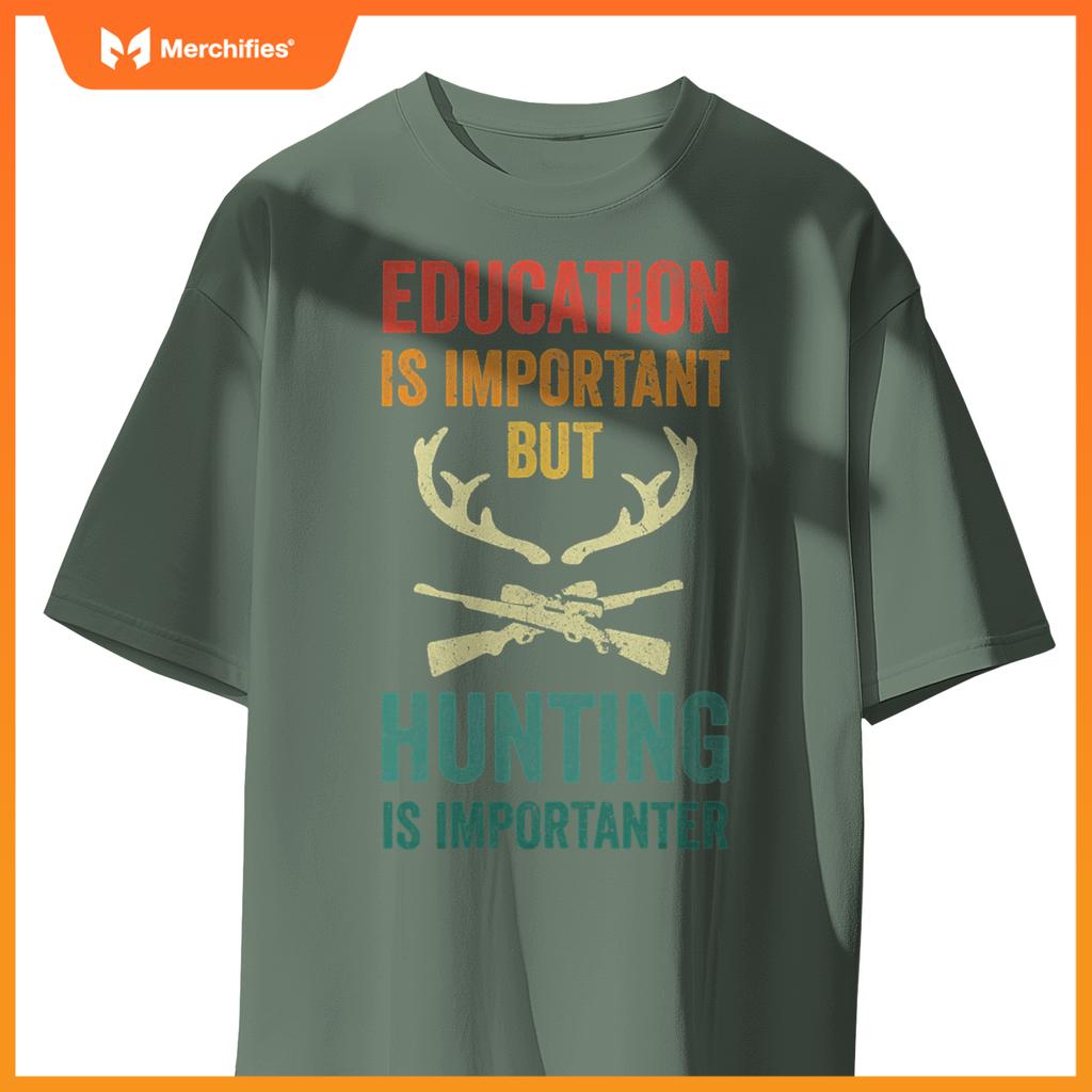 Men teacher hunting school is important deer hunter