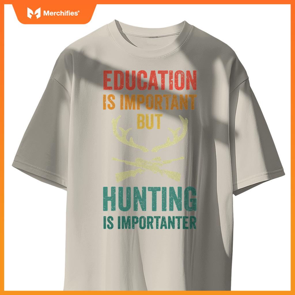 Men teacher hunting school is important deer hunter