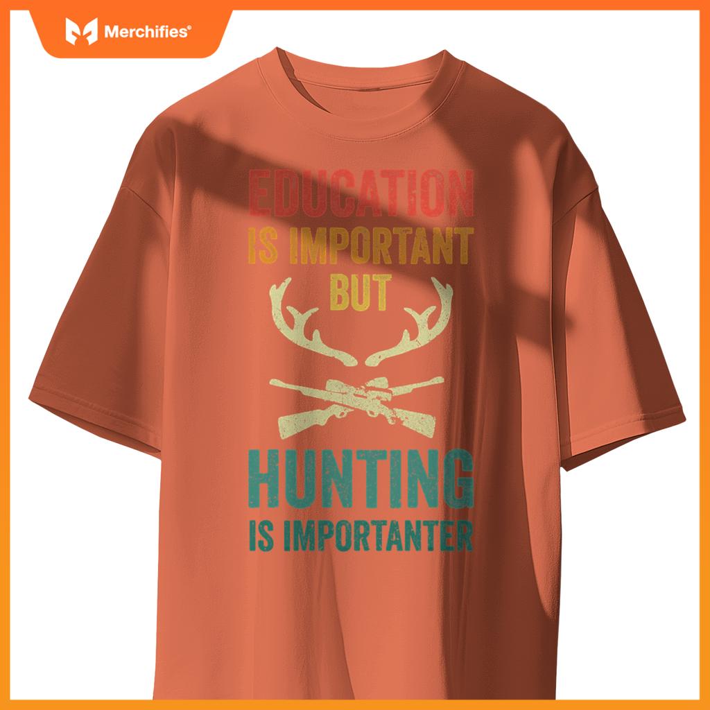 Men teacher hunting school is important deer hunter