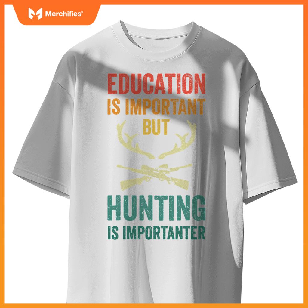 Men teacher hunting school is important deer hunter