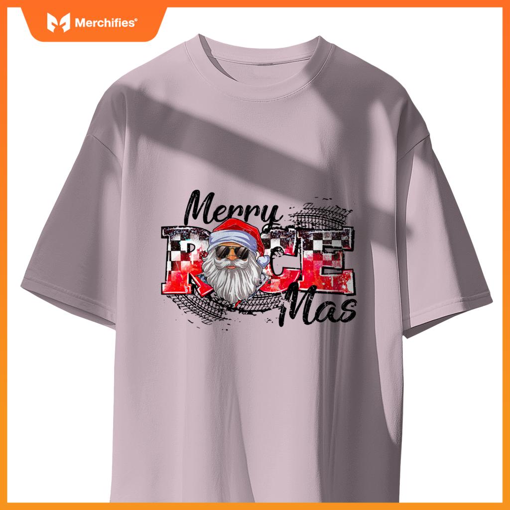 Merry Christmas Race Car Xmas Racing Santa Claus Pajamas Sweat T-Shirt