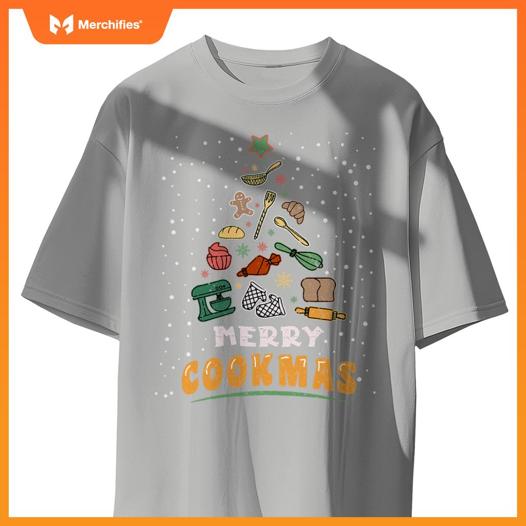 Merry Cookmas Xmas Chef Cooking Christmas Tree T-Shirt