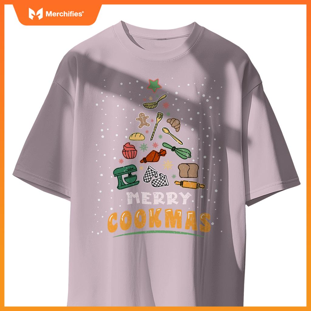 Merry Cookmas Xmas Chef Cooking Christmas Tree T-Shirt