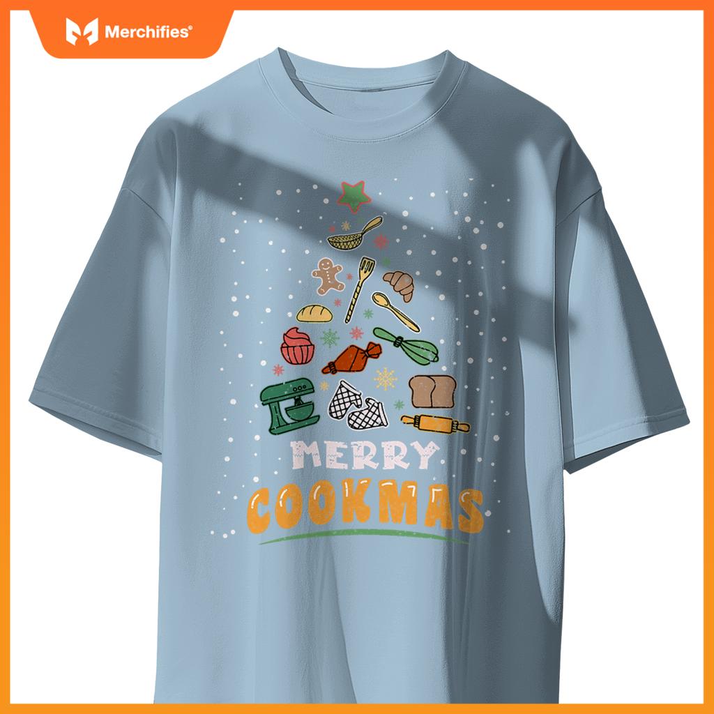 Merry Cookmas Xmas Chef Cooking Christmas Tree T-Shirt