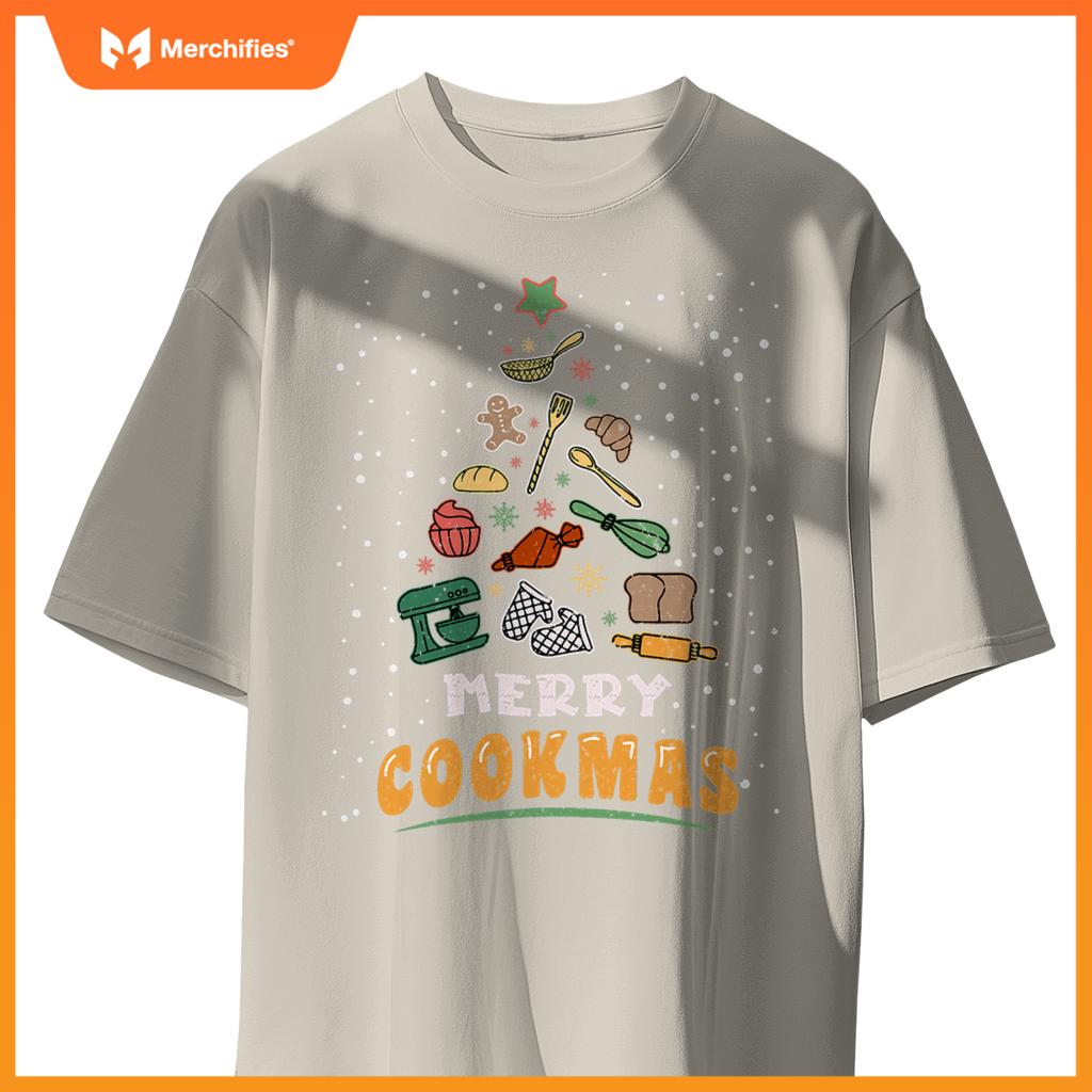 Merry Cookmas Xmas Chef Cooking Christmas Tree T-Shirt