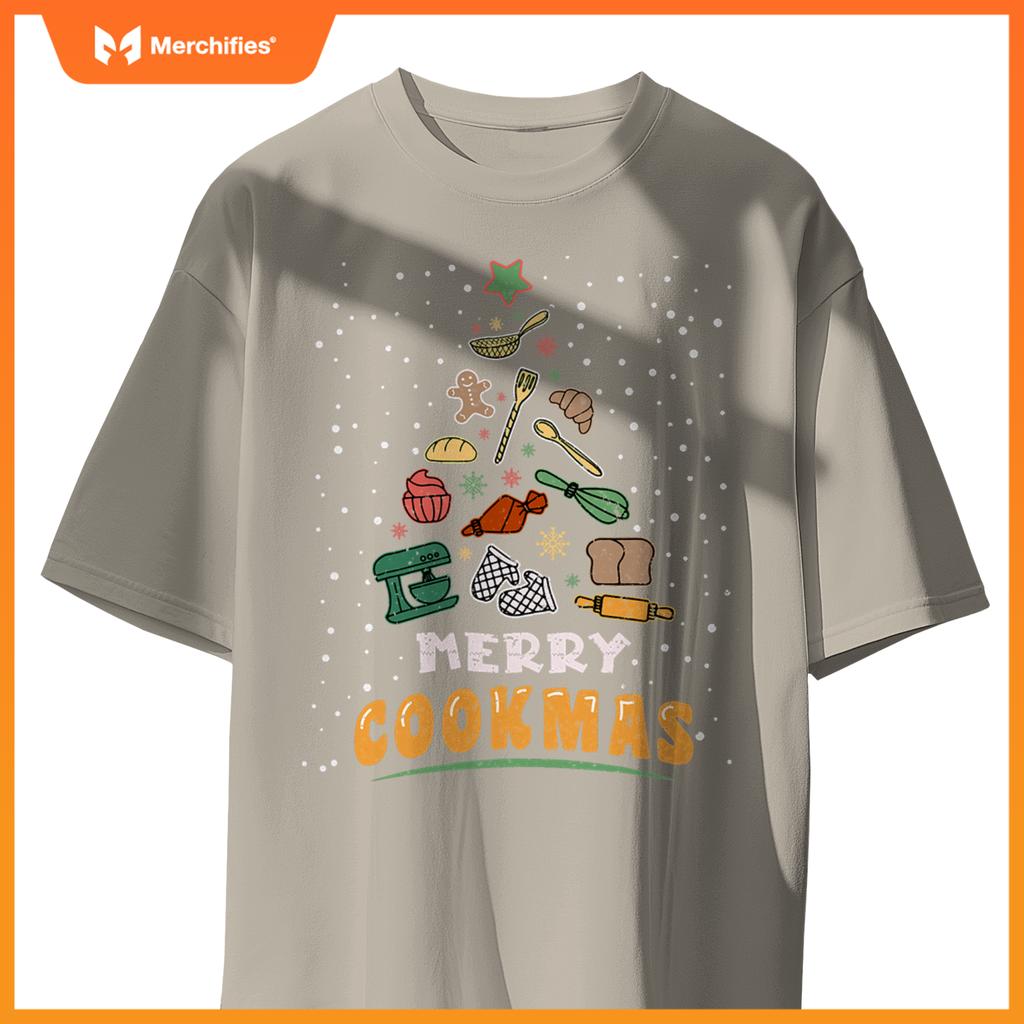 Merry Cookmas Xmas Chef Cooking Christmas Tree T-Shirt
