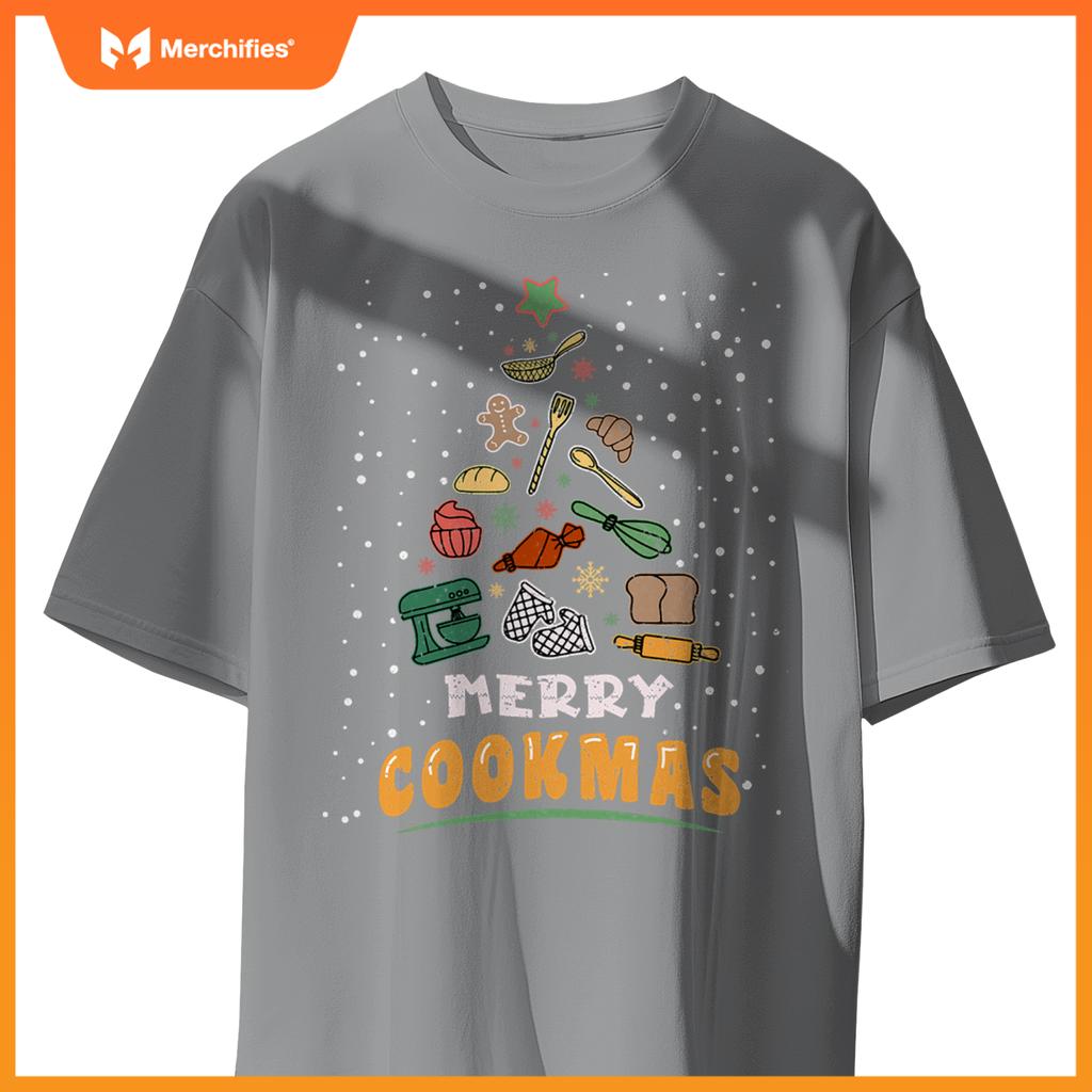 Merry Cookmas Xmas Chef Cooking Christmas Tree T-Shirt