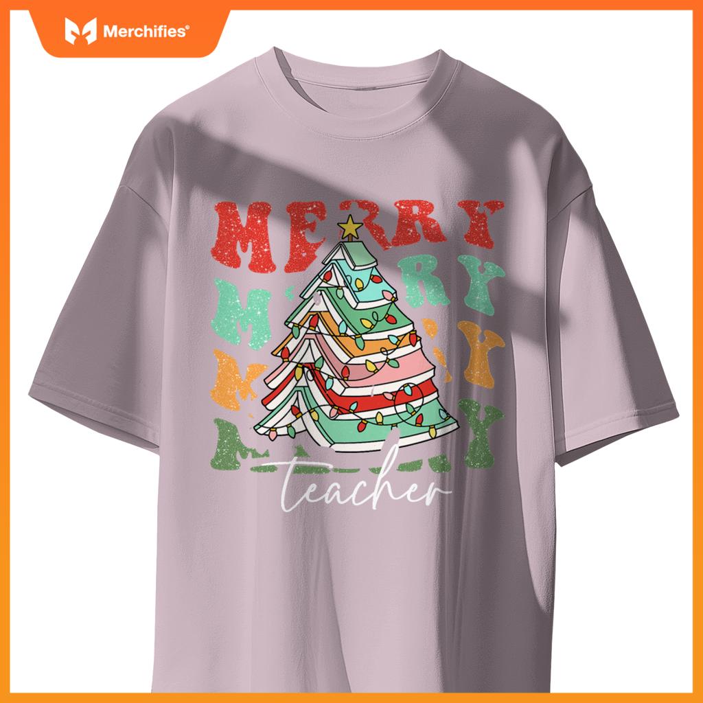 Merry teacher santa  pajama christmas holiday women