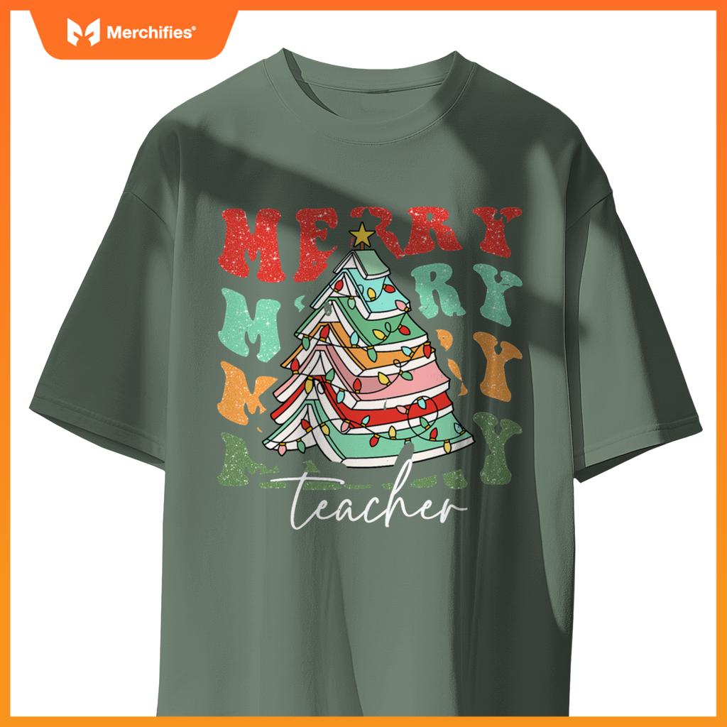 Merry teacher santa  pajama christmas holiday women