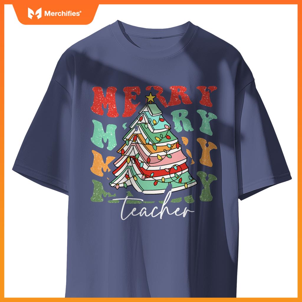 Merry teacher santa  pajama christmas holiday women