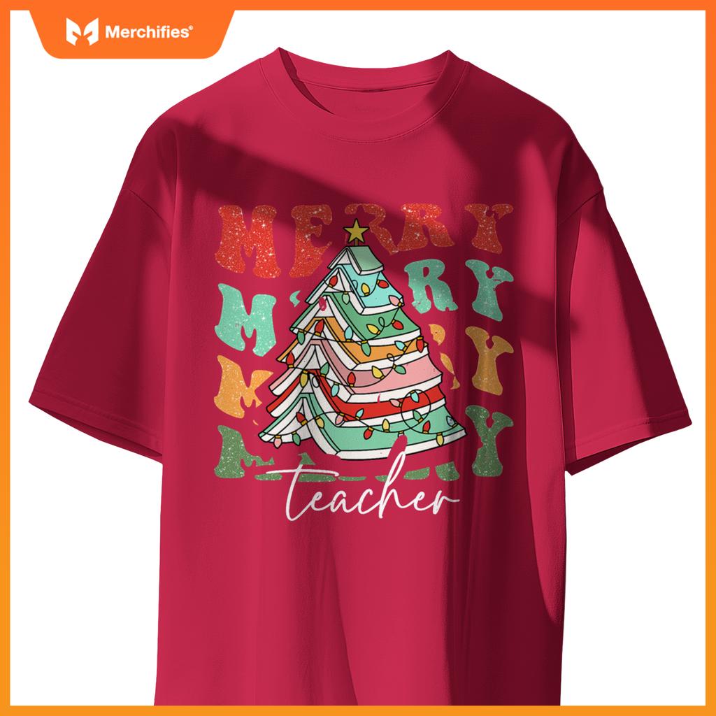 Merry teacher santa  pajama christmas holiday women