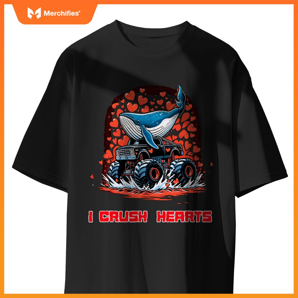 Monster Truck I Crush Hearts North Atlantic Right Whale T-Shirt
