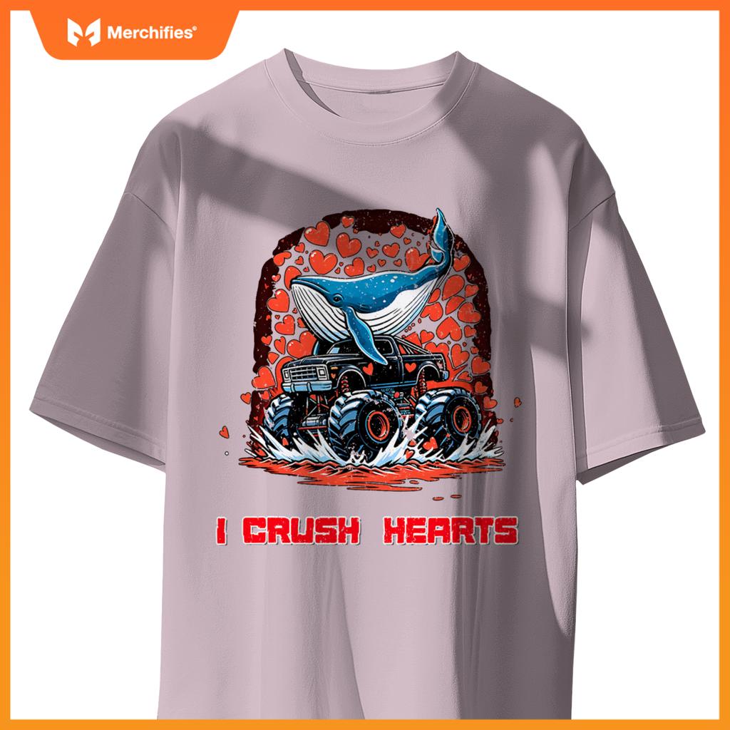 Monster Truck I Crush Hearts North Atlantic Right Whale T-Shirt