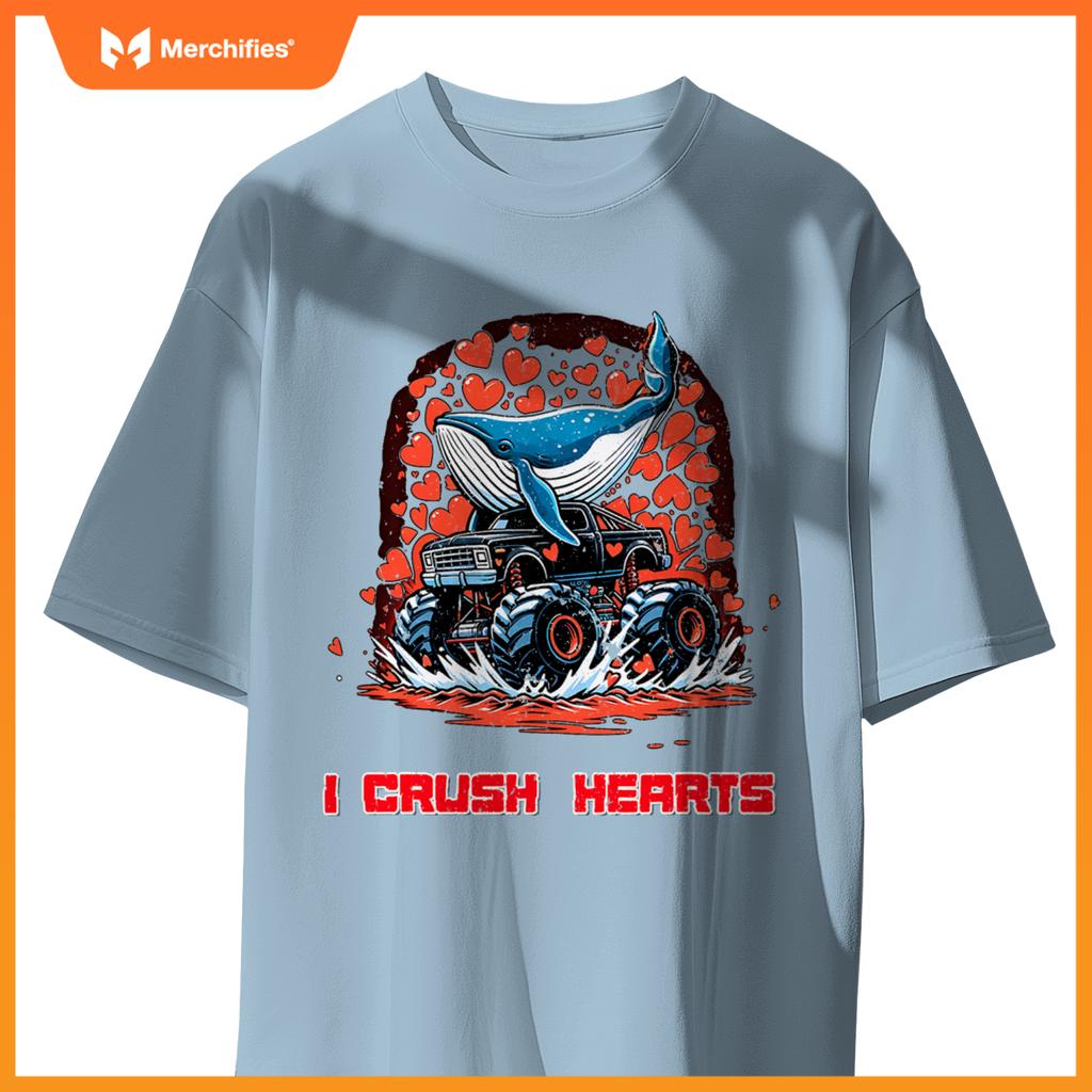 Monster Truck I Crush Hearts North Atlantic Right Whale T-Shirt