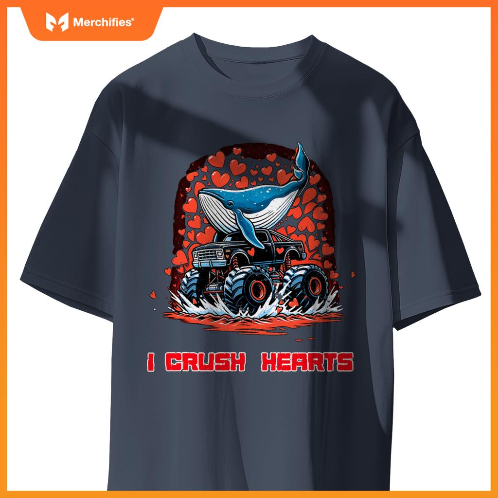 Monster Truck I Crush Hearts North Atlantic Right Whale T-Shirt