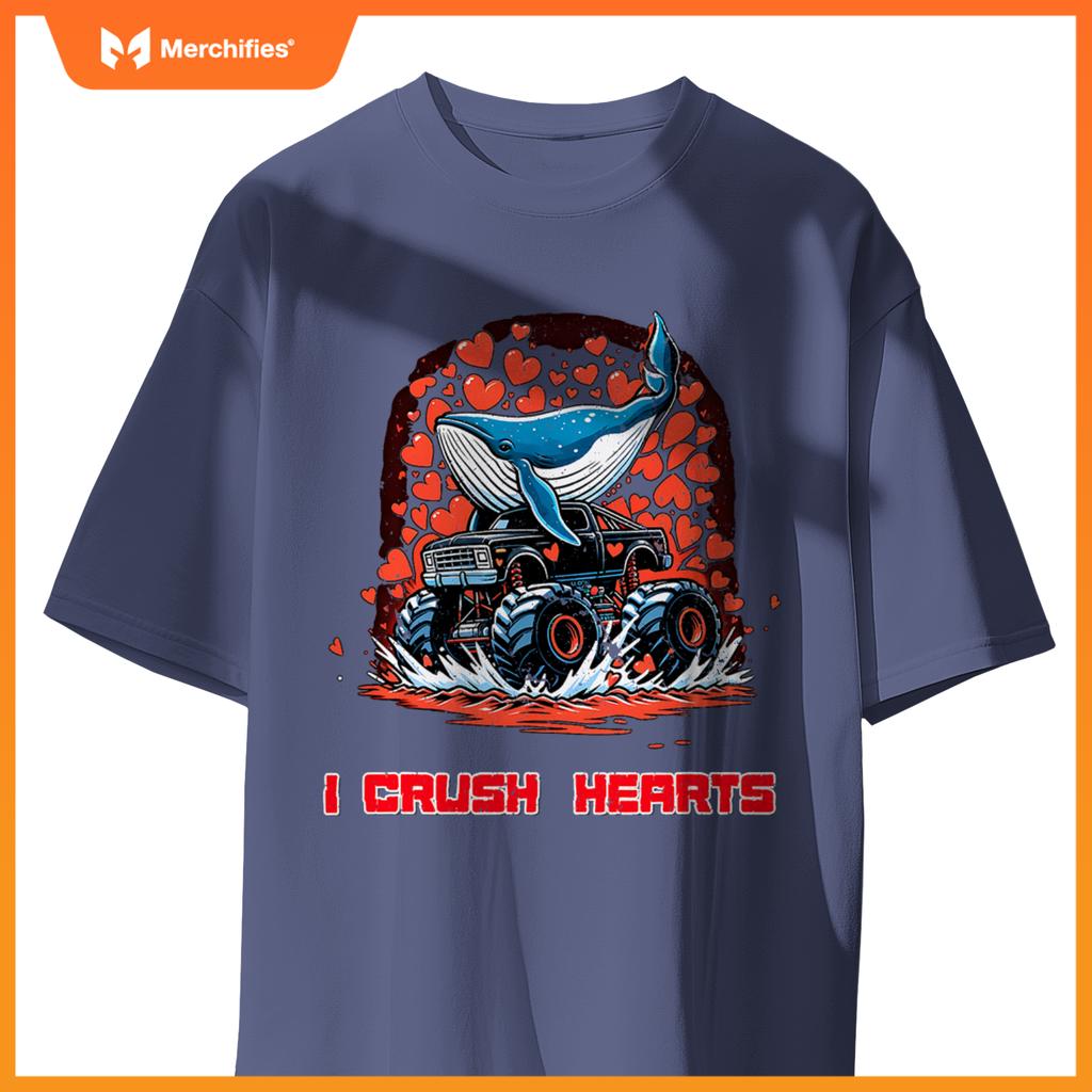 Monster Truck I Crush Hearts North Atlantic Right Whale T-Shirt