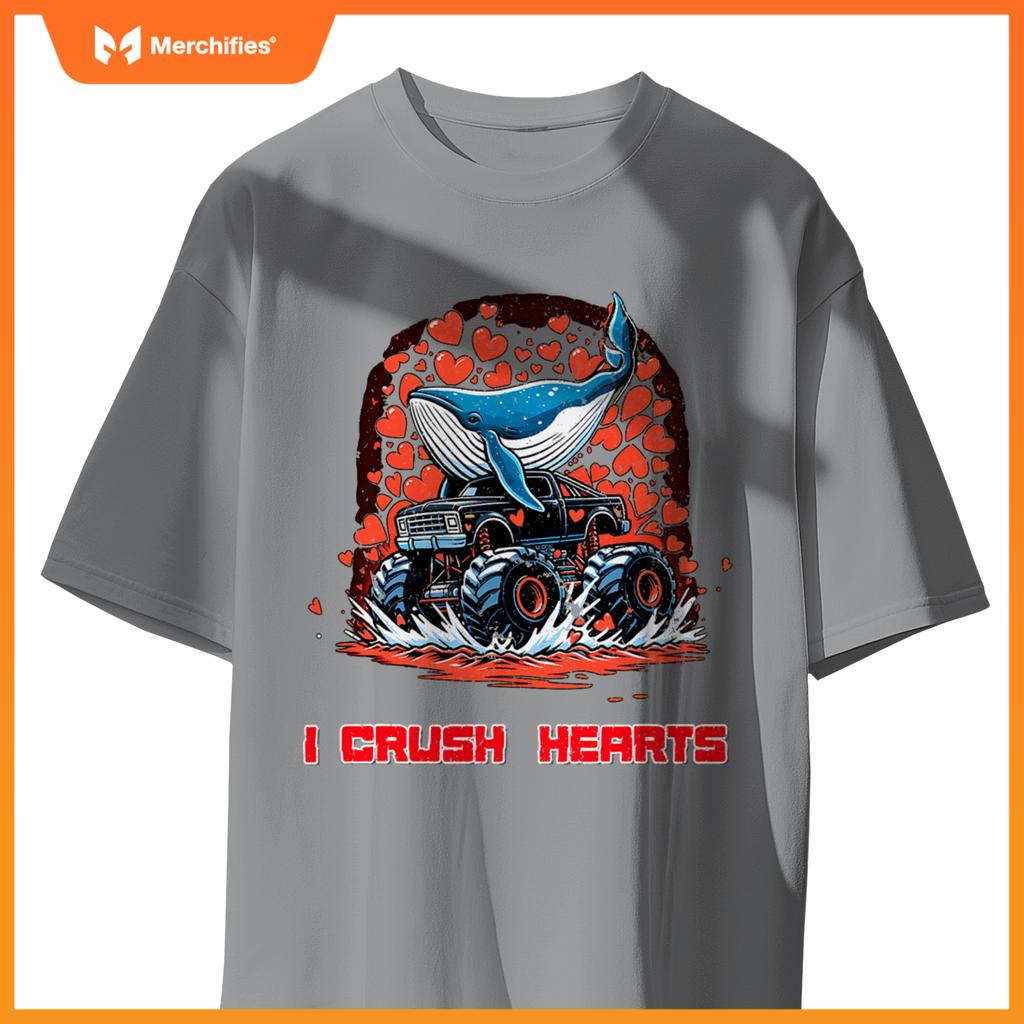 Monster Truck I Crush Hearts North Atlantic Right Whale T-Shirt