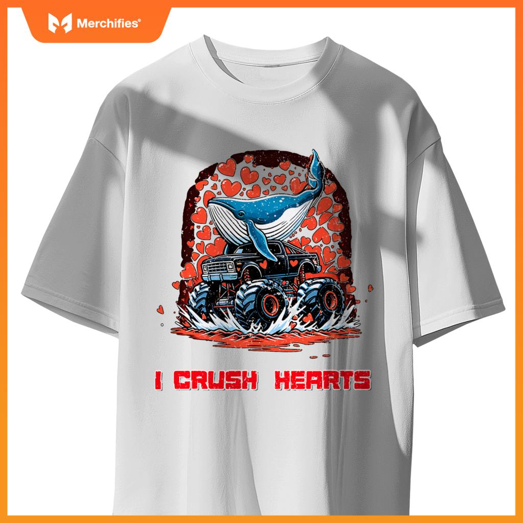 Monster Truck I Crush Hearts North Atlantic Right Whale T-Shirt