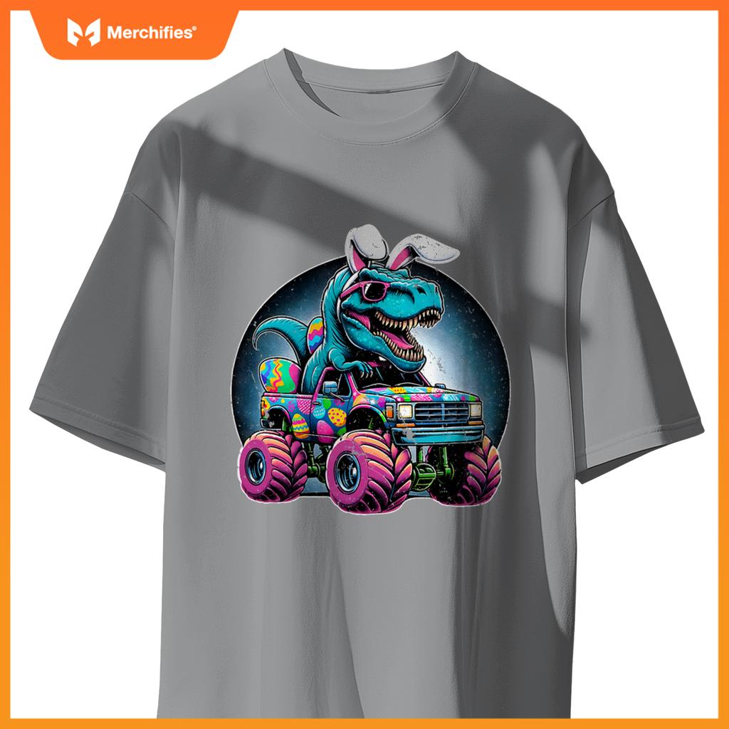 Monster Truck T Rex Happy Easter Day Toddler Rabbit Ears T-Shirt