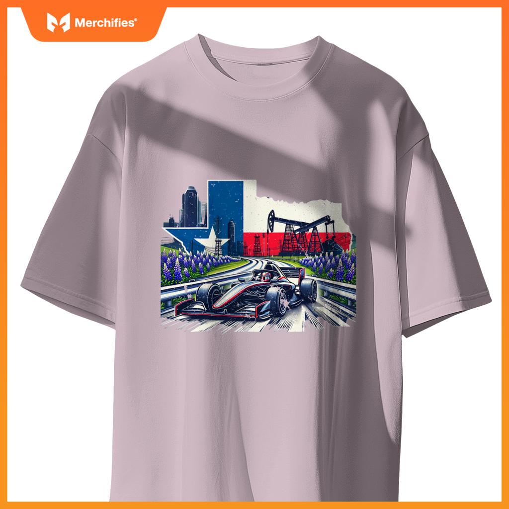 Mula City Racing Circuit Car Map Grand Prix Race Texas T-Shirt