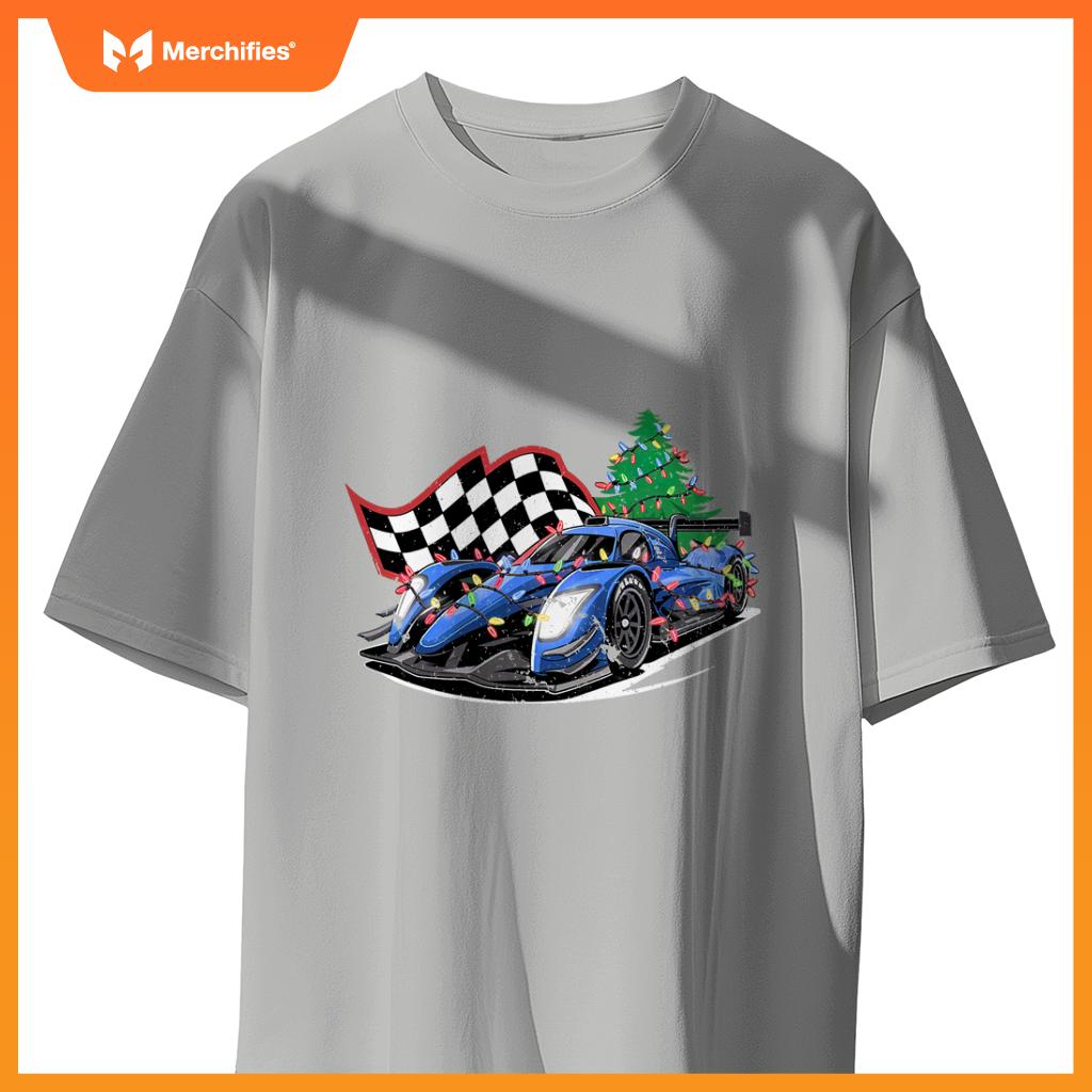 Mula Racecar Christmas Race Car Driver Racing Christmas T-Shirt